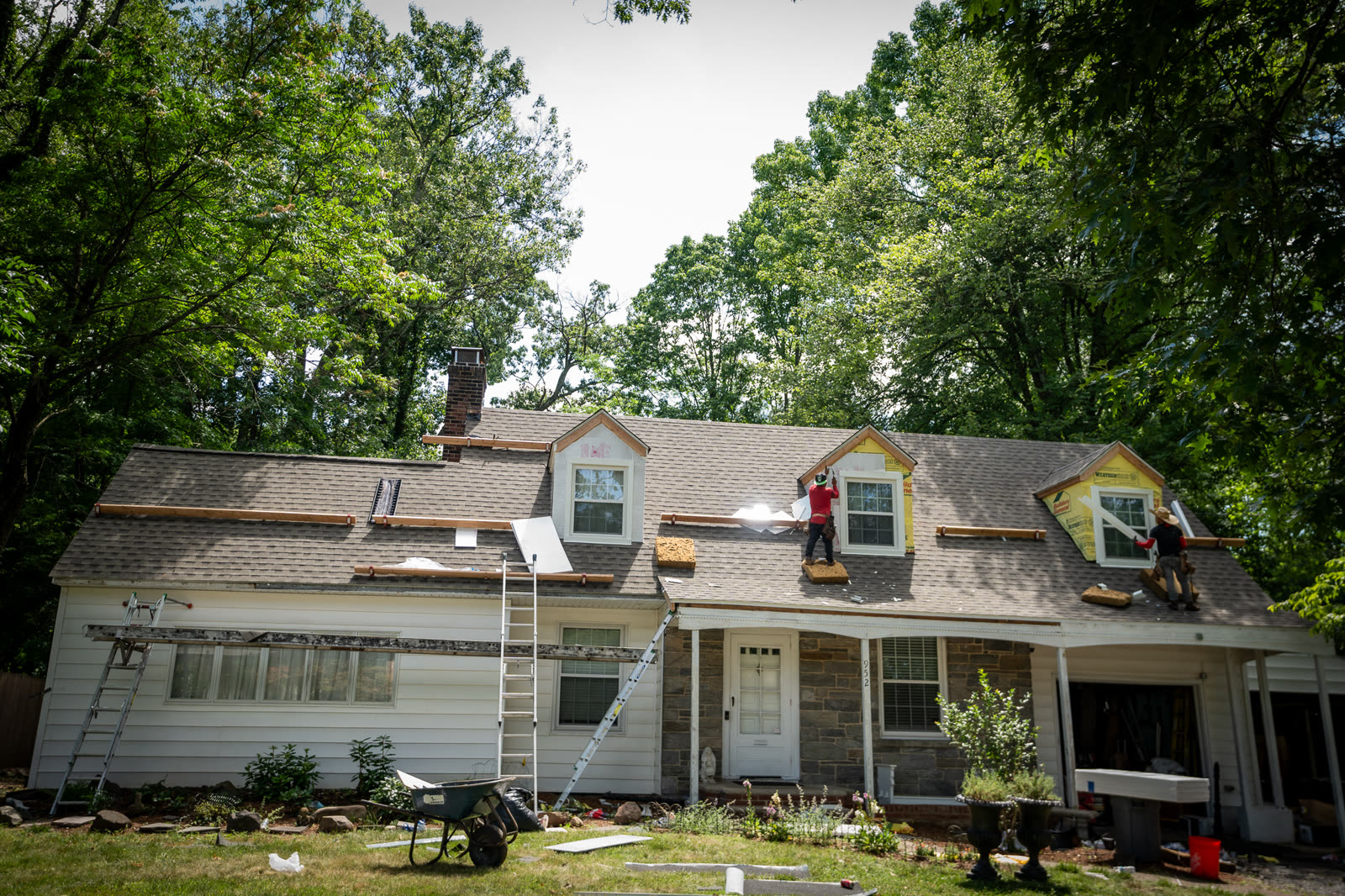 Full re-roof, wide shot