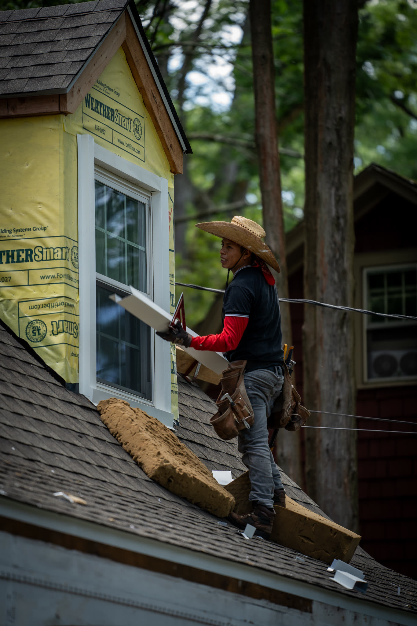 Window trim detail on new siding